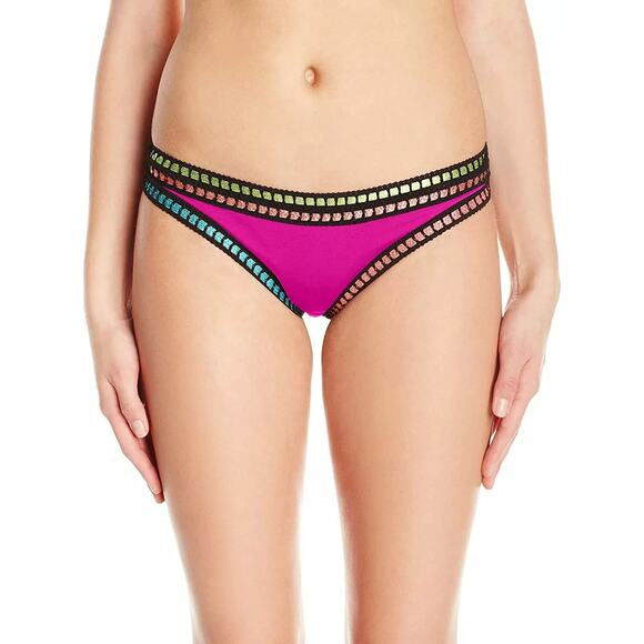NWT La Blanca Magenta bikini bottom size M - Picture 1 of 6
